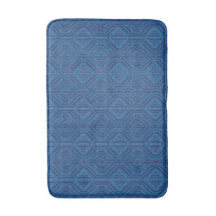 Tapis De Bain Bleu Trellis Grille moderne Carrés et diamants