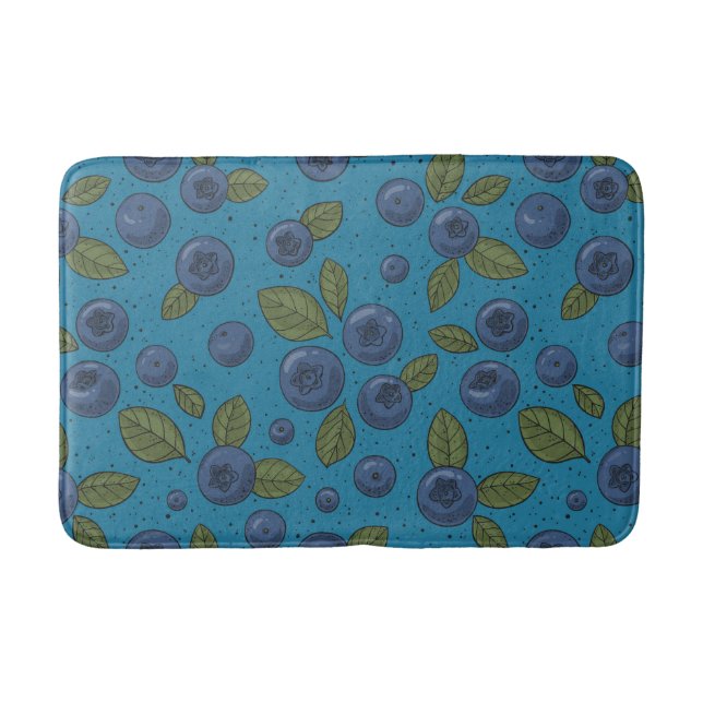 Tapis De Bain Bleus sur bleu (Devant)