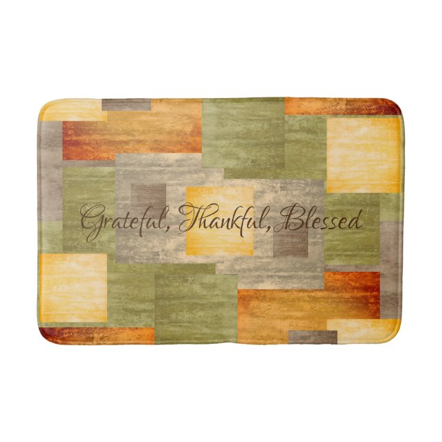 Tapis De Bain Blocs couleur automne (Devant)