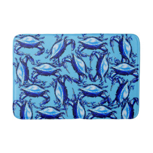 Tapis De Bain Blue Crabes Beach House Salle de bain Mat