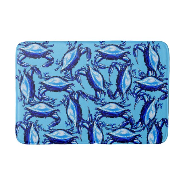 Tapis De Bain Blue Crabes Beach House Salle de bain Mat (Devant)