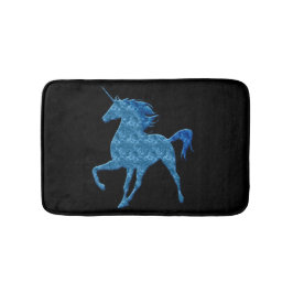 Tapis De Bain Blue Fire Unicorn Bath Mat