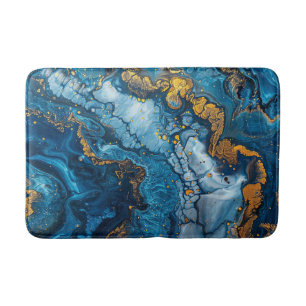 Tapis De Bain Blue Gold Acrylique Pour Jolie eau Liquide