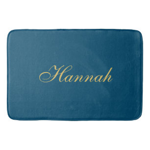 Tapis De Bain Blue Gold Professional Nom minimaliste tendance