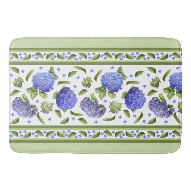 Tapis De Bain Blue Hydrangeas (Devant)