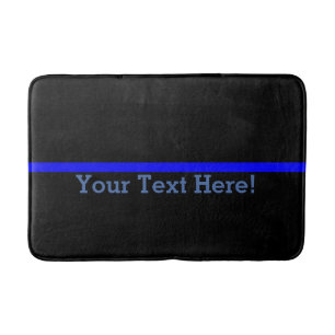 Tapis De Bain Blue Line mince symbolique personnalisent ceci