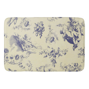 Tapis De Bain Blue Toile France Pays Cherub Motif