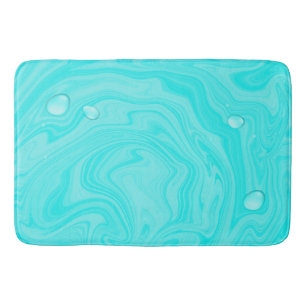 Tapis De Bain Blue Water Drops piscine d'été fête d'anniversaire