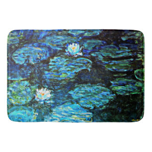 Tapis De Bain Blue Water-Lys, célèbre peinture,