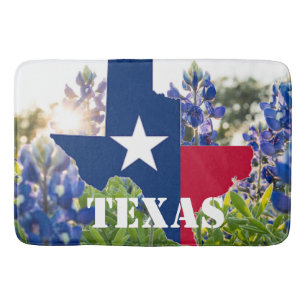 Tapis De Bain Bluebonnets Blue Flowers Texas texan Floral