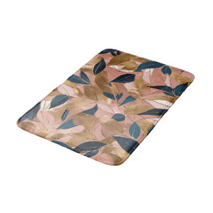 Tapis De Bain Blush Pink Gold Boho Collection Feuille populaire