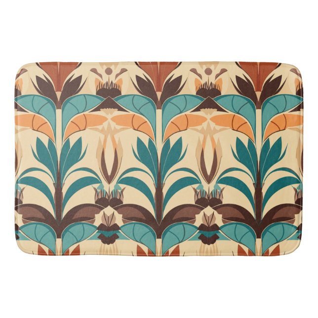 Tapis De Bain Boho moderne du milieu du siècle (Devant)