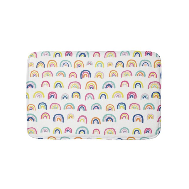 Tapis De Bain Boho White Multi Rainbow (Devant)
