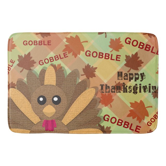 Tapis De Bain Bon thanksgiving Gooble Gooble (Devant)