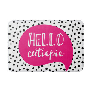 Tapis De Bain Bonjour coutie-tarte pie pince mat de bain rose