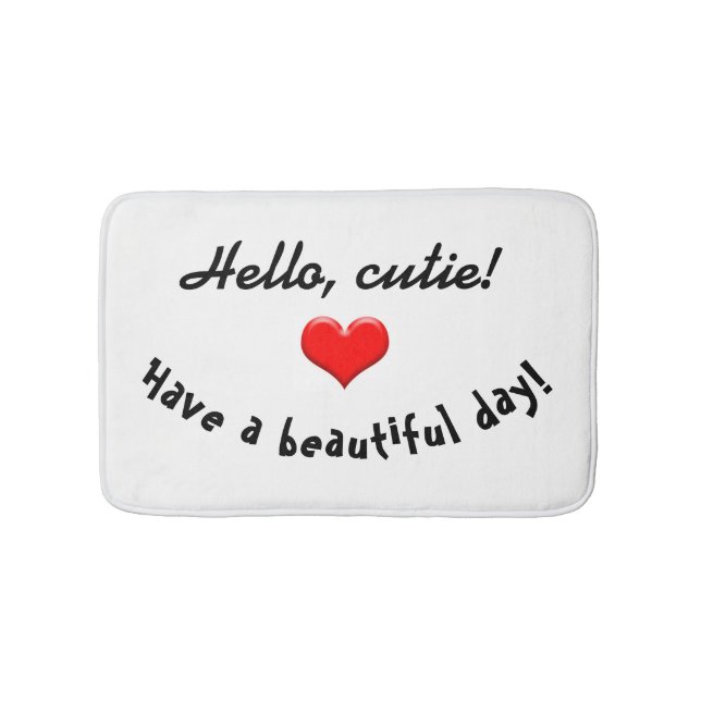 Tapis de bain "bonjour, Cutie ! " (Devant)