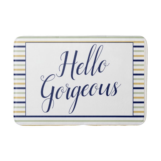 Tapis De Bain Bonjour magnifique rayé (Devant)
