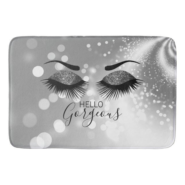Tapis De Bain Bonjour magnifiques yeux de Parties scintillant ar (Devant)