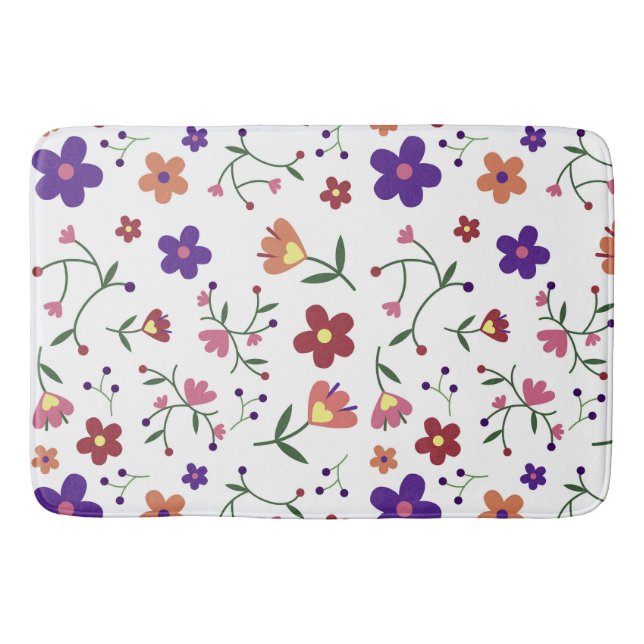 Tapis de bain botanique vibrant (Devant)