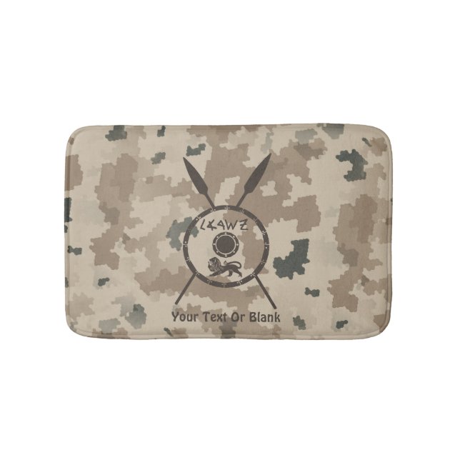 Tapis De Bain Bouclier Maccabee du désert et oreilles (Devant)
