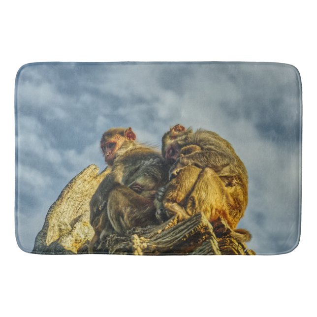Tapis De Bain Bouddha de singes (Devant)