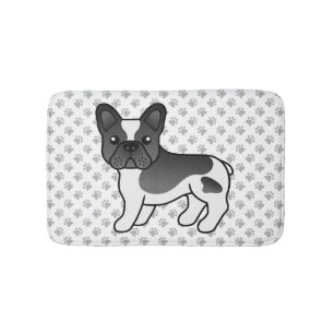 Tapis De Bain Bouledogue Français Tacheté Noir Mignon Chien de D