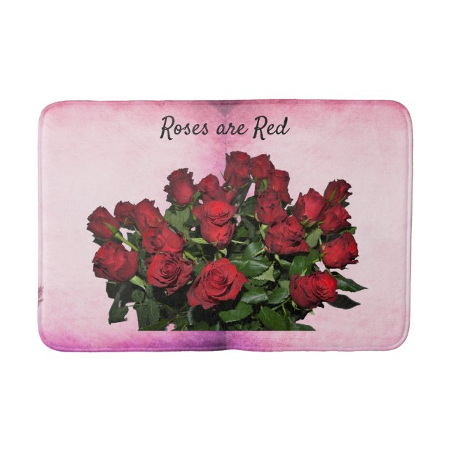 Tapis De Bain Bouquet de roses rouges (Devant)