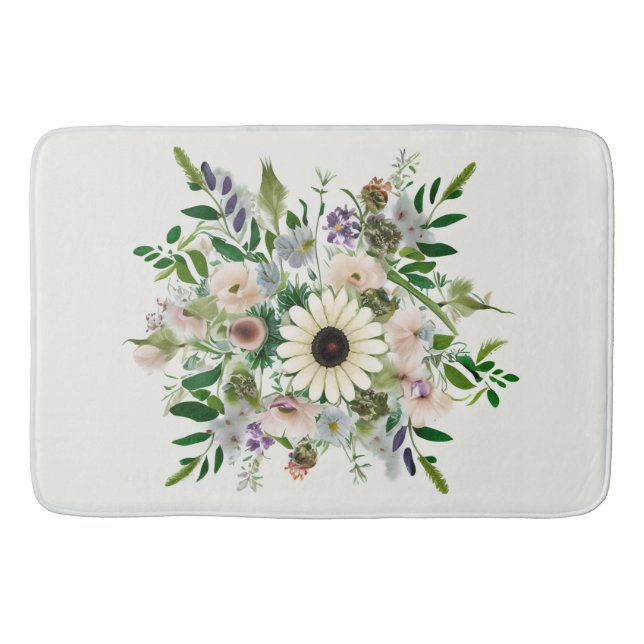 Tapis De Bain Bouquet fleur sauvage (Devant)