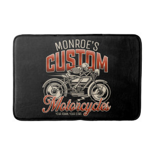 Tapis De Bain Boutique de cycle de moto Skeleton