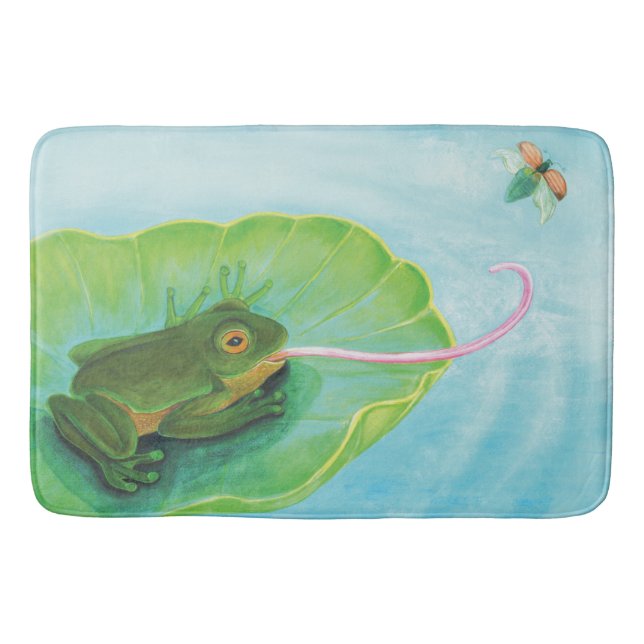 Tapis De Bain Bouton de capture de grenouille (Devant)