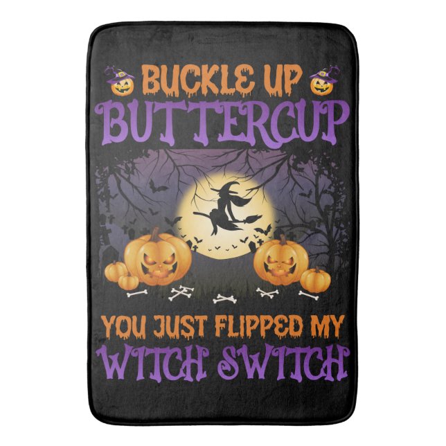 Tapis De Bain Bouton d'interrupteur de sorcière d'Halloween vers (devant Vertical)