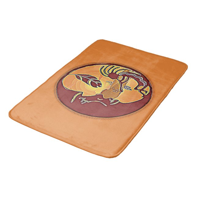 Tapis De Bain Bouton paysage - Plume de lune Kokopelli 1 (Angle)