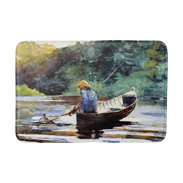 Tapis De Bain Boy Fishing, oeuvre de Winslow Homer (Devant)