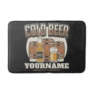 Tapis De Bain Brasserie en chêne froid personnalisée Brasserie e