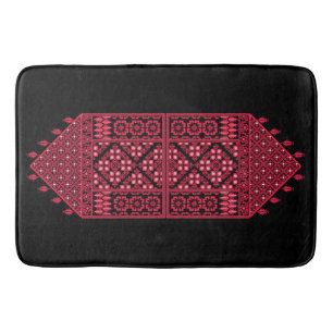 Tapis De Bain Broderie palestinienne Tatreez design imprimé