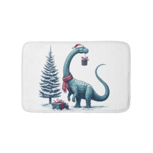 Tapis De Bain Brontosaurus dinosaure de Noël