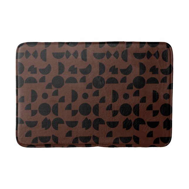 Tapis De Bain Brown moderne Elégant géométrique Tribal (Devant)
