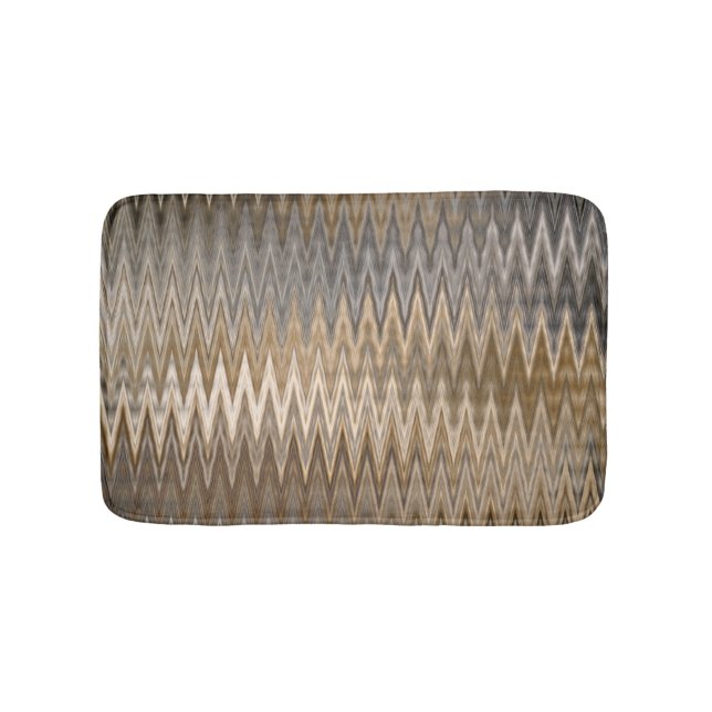 Tapis De Bain Brown Toned Wavy Motif (Devant)