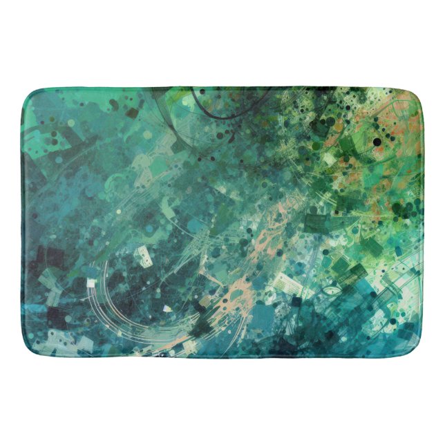 Tapis De Bain Bruit vert Abstrait (Devant)