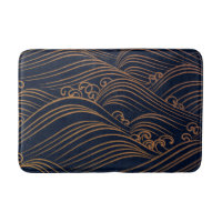 Brun abstrait d'or de bleu marine de ressacs