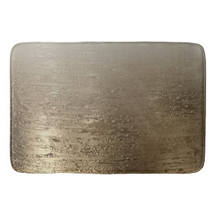 Tapis De Bain Brush Gold Glam Doré Élégance moderne