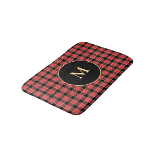 Tapis De Bain Buffalo Check Motif Monogramme Couleurs personnali