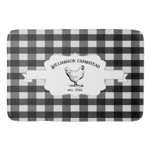 Tapis De Bain Buffle noir Plaid Farm Poulet Bain de Mat
