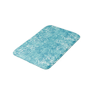 Tapis De Bain Bulles et courants océaniques, Mat Bain Bleu
