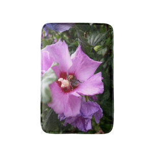Tapis De Bain Bumblebebe sur la fleur d'Hibiscus
