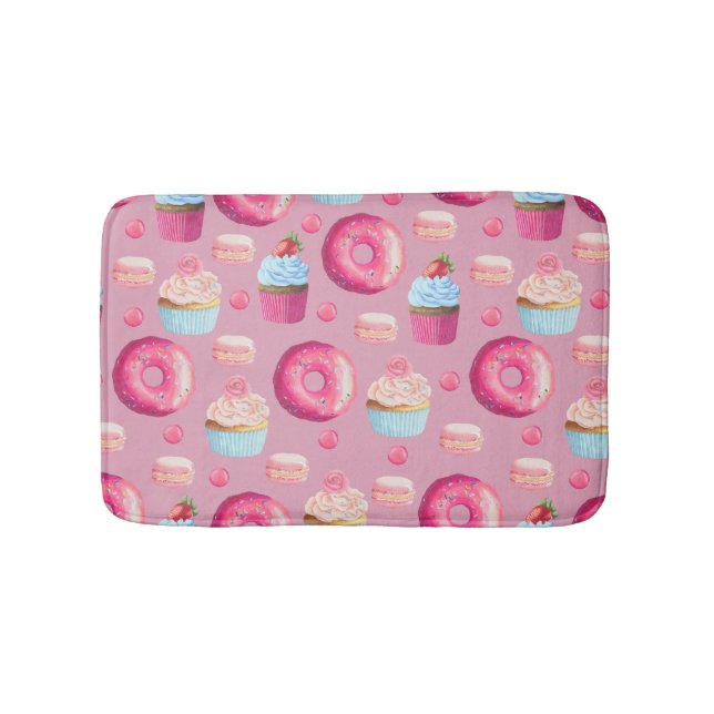 Tapis De Bain Butées toriques, petits gâteaux, et sucreries (Devant)