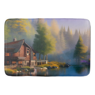 Tapis De Bain Cabine de journal sur l'eau