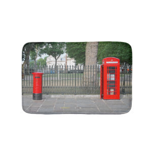 Tapis De Bain Cabine de téléphone et boîte postale de Londres
