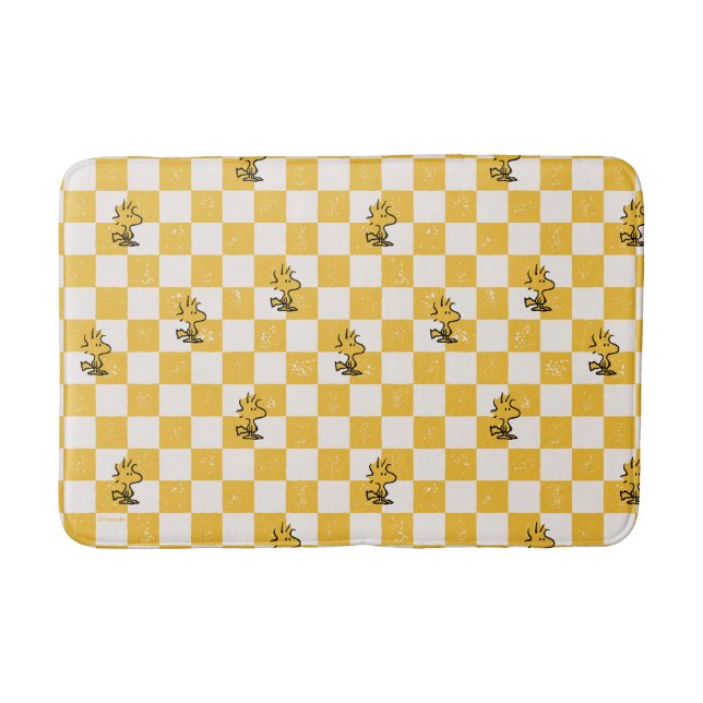 Tapis De Bain cacahuètes | Drapeau À damiers bois (Devant)