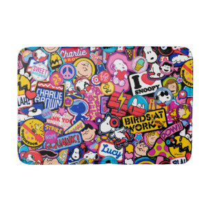 Tapis De Bain cacahuètes Motif de patchs Mixtape